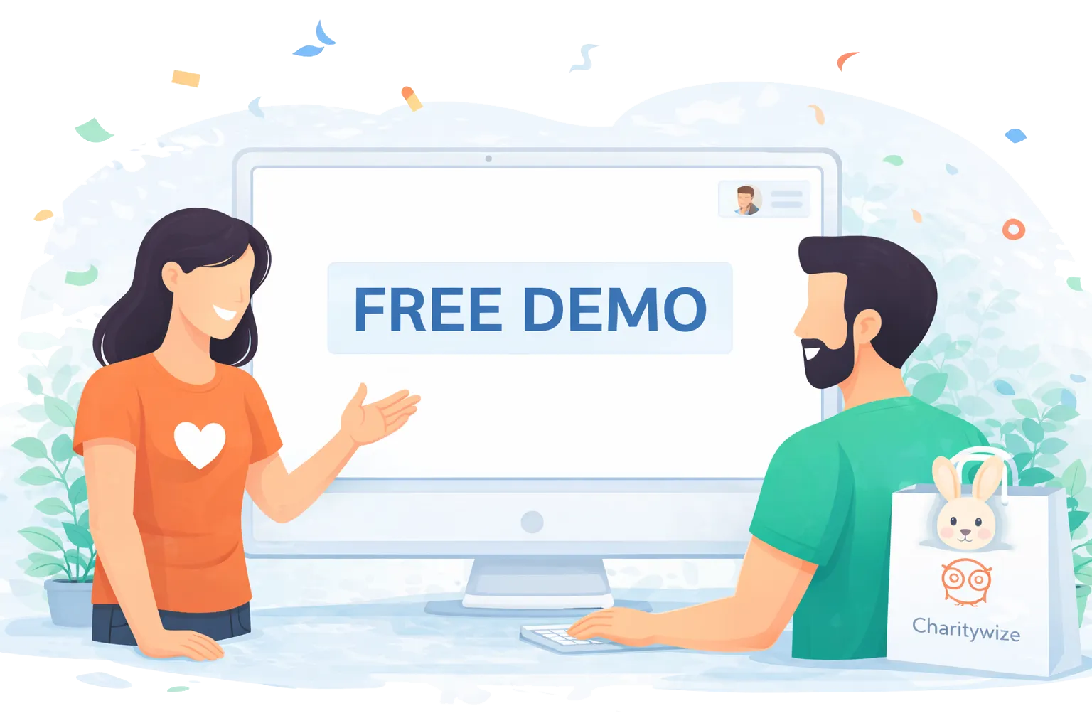 Book a free demo of charity CRM software with a simple contact form